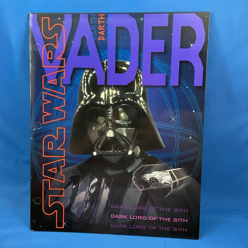 VTG 90s Star Wars 3-hole pocket folders - set of 3 - Darth Vader & Yoda